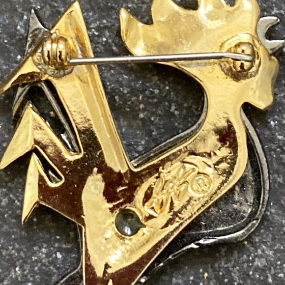 Pewter rooster brooch by Faf of Montreal - Picture 3 of 3